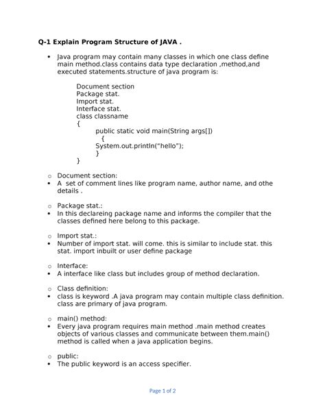 Image result for Structure of Java Programming