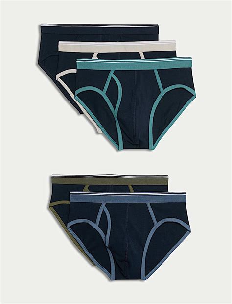 Buy 5 Pack Cotton Stretch Cool & Fresh™ Briefs at Marks & Spencer