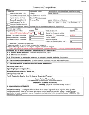 Fillable Online Graduate Council* Fax Email Print - pdfFiller