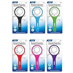 BAZIC Magnifying Glass 2X, Round 3" Magnifier for Seniors Book ...