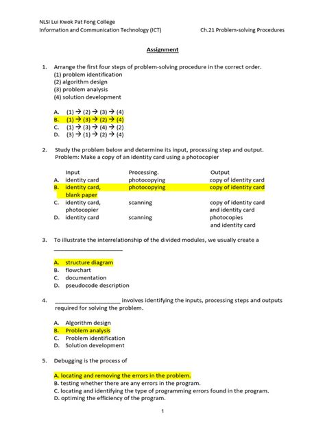 Problem Solving Procedures 的图像结果