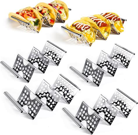 Amazon.com: QKENDY Taco Holders Set of 6, Stainless Steel Taco Holder ...