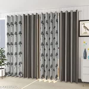 Buy wisk n twisk Heavy Supremo Set of 4 Curtains for Door Bedroom ...