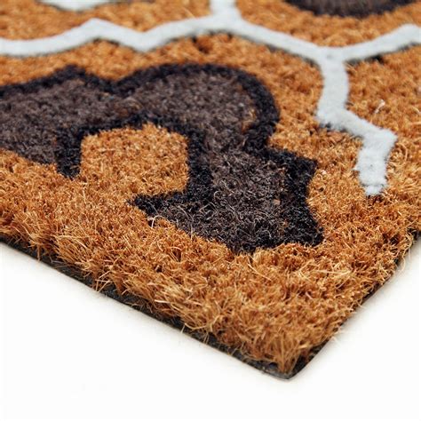 OnlyMat Elegant Pattern Design Printed Natural Coir Floor Mat