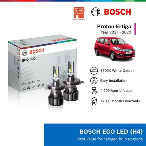 BOSCH ECO LED H4 Halogen Headlight Retrofit Bulb for Proton Ertiga Year 2017 - 2020 | Shopee ...