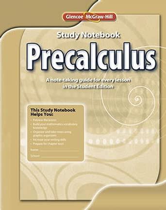 Buy Precalculus Study Notebook (Advanced Math Concepts) Book Online at ...