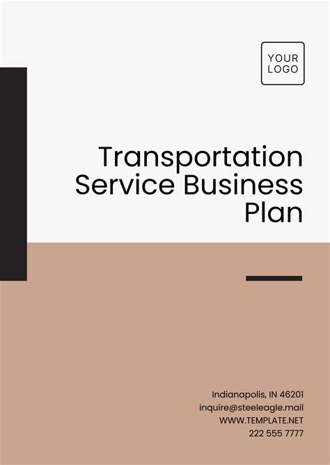 Free Transportation Service Business Plan Template to Edit Online