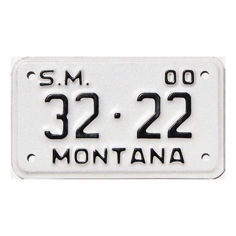 2000 Montana Special Mobile License Plate #3222 | Top Pick