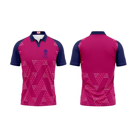 Next Print Ipl Rajasthan Royals Printed Polo Collar Jersey