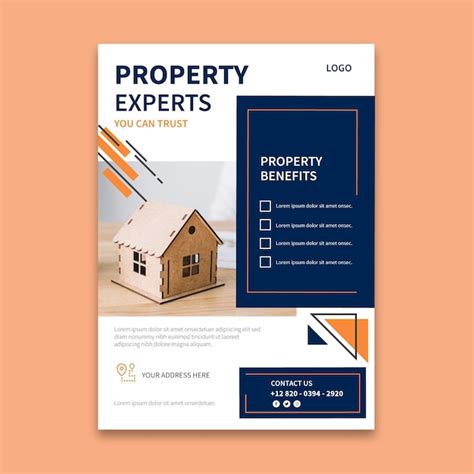 Real estate poster template | Free Vector