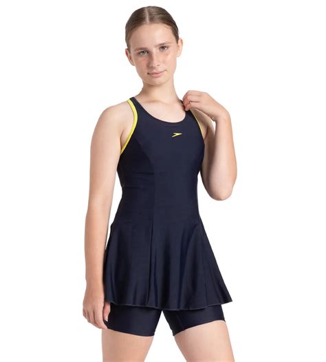 Buy Speedo Racerback Swimdress Essential With Boyleg Truenavy ...