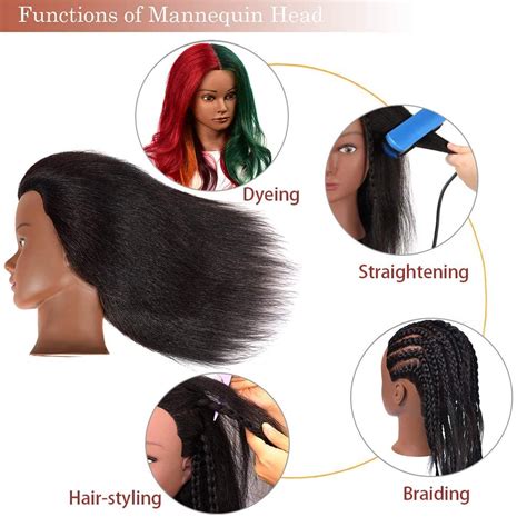 Buy 100% Real Hair Mannequin Head Hairdresser Training Head Manikin ...