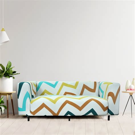Printed Sofa Cover - Chevron Multi – House of quirk