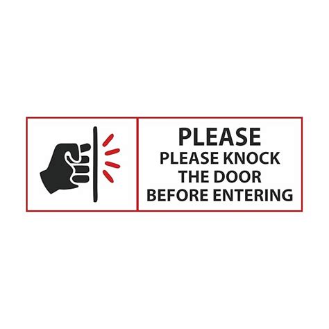 Anne Print Solutions® Please Knock The Door Before Entering Stickers ...