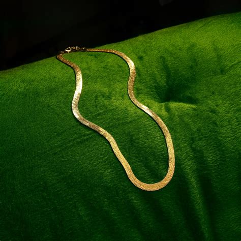 Accessorize London Women 14k Gold-Plated Hammered Snake Chain ...