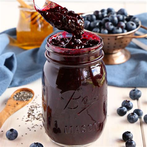 Healthy 3-Ingredient Chia Seed Blueberry Jam - The Busy Baker