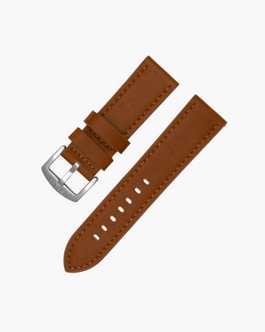 24mm Brown Leather Strap – Sylvi