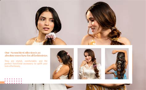 Hair Drama Co. Hair Bow Scrunchies for Women | Women Hair Band | Satin ...