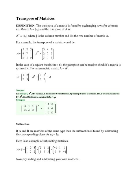 Image result for Transposing Matrices