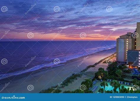 Myrtle Beach sunset view stock photo. Image of water - 169883090