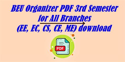 BEU 3rd sem organizer | BEU Organizer PDF 3rd Semester for All Branches ...