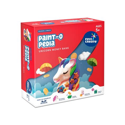 Buy Fevicreate Unicorn Money Box|Art and Craft Kit|Piggy Bank for Kids ...