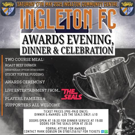 Ingleton FC Presentation Evening & Band Night , Ingleton Community ...