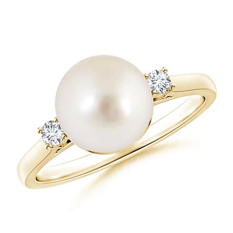 South Sea Pearl Ring With Diamond Accents