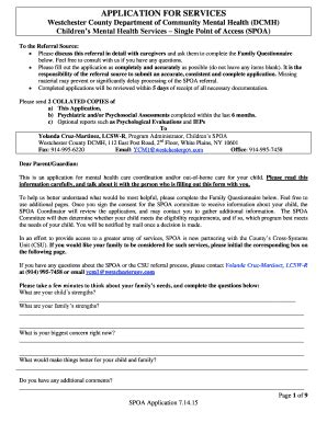 Fillable Online mhawestchester Date Received by SPOA ...