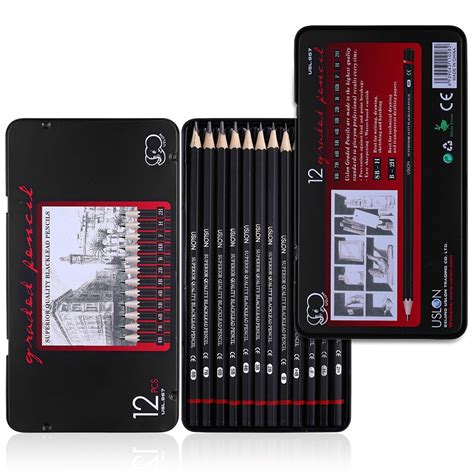 Buy Professional Drawing Sketch Pencils Set, 12 Pieces Drawing Pencils ...