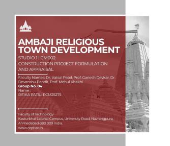 AMBAJI RELIGIOUS TOWN DEVELOPMENT | CEPT - Portfolio