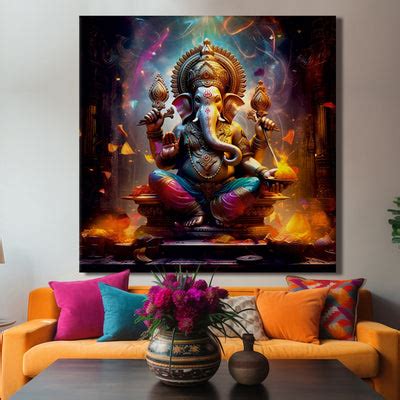 Lord Ganesha Canvas – Paper Plane Design