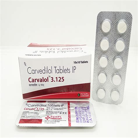 Carvalol 3.125 Tablets Psychocare Health Pvt. Ltd.