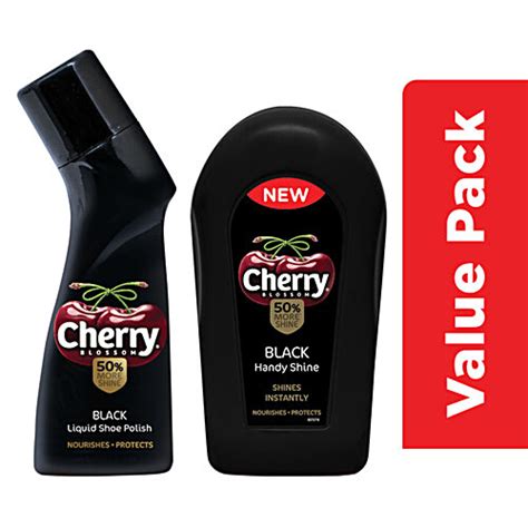 Buy Cherry Blossom Liquid Shoe Polish, Black 75 ml + Shoe Shiner Sponge ...
