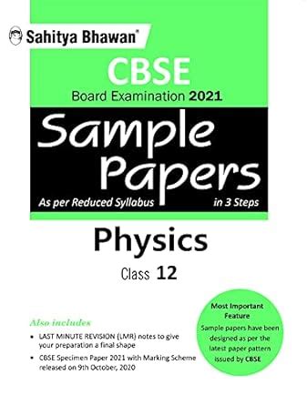 CBSE Sample Papers Physics class 12 : MonicaChandel: Amazon.in: Books