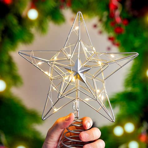 Buy Christmas Tree Star Topper - 8 Christmas Tree Topper Lighted with ...