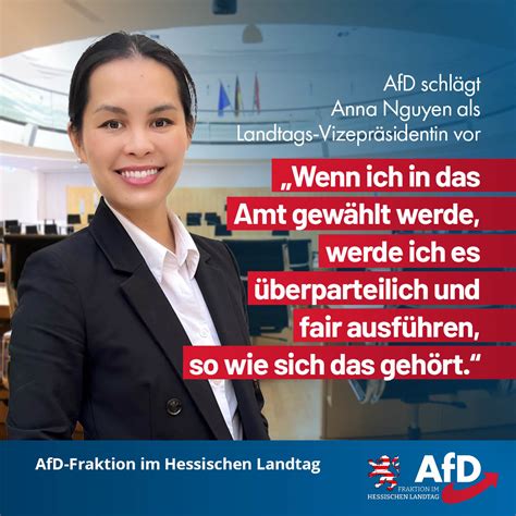 AfD-Fraktion im Hessischen Landtag AfD schlägt Anna Nguyen als ...