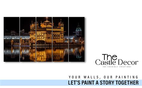 The Castle Decor GOLDEN TEMPLE WALL ART PAINTINGS : Amazon.in: Home ...