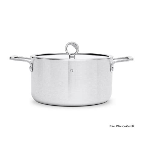 Olavson copper core cooking pot, with lid, 24cm, 5.5l, for all types of ...