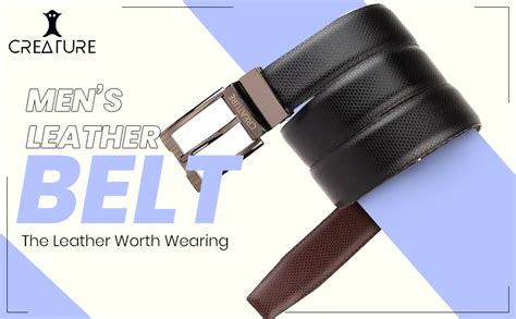Buy CREATURE Men's Reversible Leather Formal Belts(Color-Black/Brown|BL ...