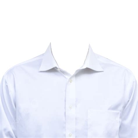 Men’s White Dress Shirt for Formal Business Attire PNG