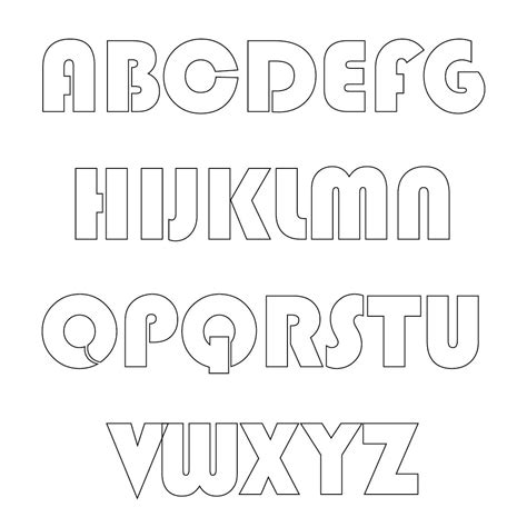 Big Alphabet Stencils - 10 Free PDF Printables | Printablee