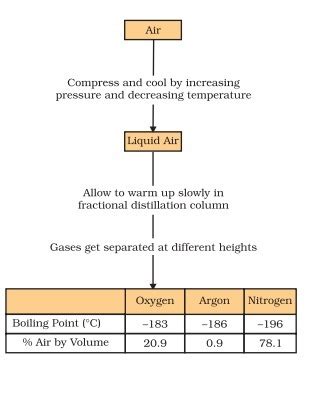Give diagram showing the process of obtaining gases from Air? - Brainly.in