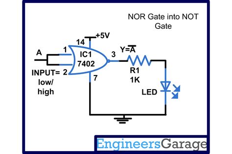 Image result for Not Using nor Gate Diagram Basic