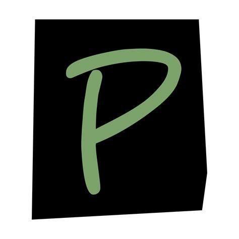 Vector ransom letter p. Latin letter cut-outs from newspaper or magazine. Criminal character ...