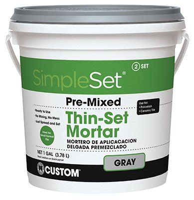 Buy Simple Set CTTSG1-2 1 Gallon Gray Pre-Mixed Ceramic Tile Thin-Set ...