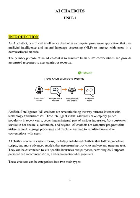 AI Chatbots: Introduction and Applications in Financial Services - Studocu