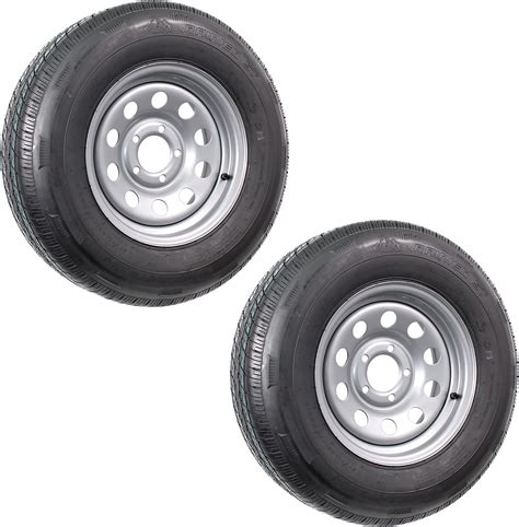 Amazon.com: eCustomrim 2-Pack Mounted Radial Trailer Tire Rim ST205 ...