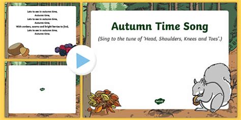 Autumn Time Song PowerPoint (teacher made) - Twinkl