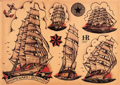 American traditional nautical tattoos - Bronctattooaus.com